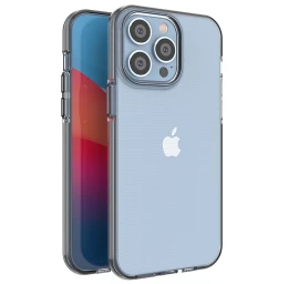 Pavasarinis Dėklas iphone 14 Pro Max Silikoninis Dėklas Su Rėmeliu, Juodas