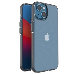 Pavasarinis Dėklas Iphone 14 Silikoninis Dėklas Su Rėmeliu Juodas