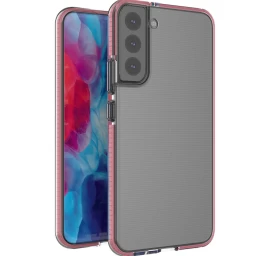 Pavasarinis Gelinis Dėklas Su Spalvotu Rėmeliu, Skirtas samsung Galaxy S22+ (s22 Plus), šviesiai Rožinės Spalvos Pavasarinis Gelinis Dėklas Su Spalvotu Rėmeliu, Skirtas samsung Galaxy S22+ (s22 Plus), šviesiai Rožinės Spalvos