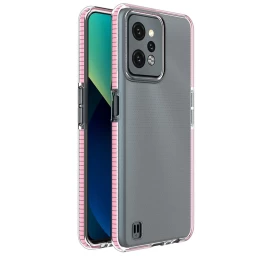 Pavasarinis Silikoninis Dėklas Realme C31 Su šviesiai Rausvu Rėmeliu
