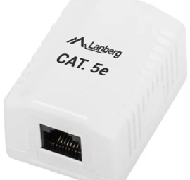 Paviršinis Rj45 Cat.5e Lizdas, Baltos Spalvos