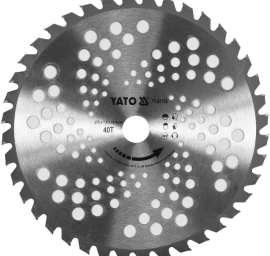 Peilis trimeriui / žoliapjovei | TCT / 40T | 25.4 x 255 mm (YT-85150)