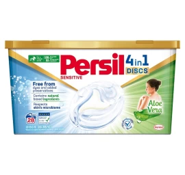 Persil Discs 4in1 Sensitive Skalbimo Kapsulės, 28 Vnt.
