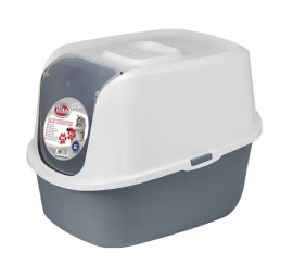 PET NOVA uždaras tualetas CatLifePRO pilkas 52cm, P-CATLIFEPRO-GR