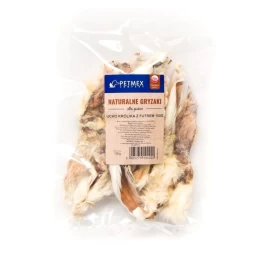 PETMEX šunų kramtukas triušio ausis su kailiu, 100g