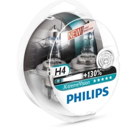 Philips lemputės X-Treme +130%, H4, 60/55W, DUO 12342XV+S2