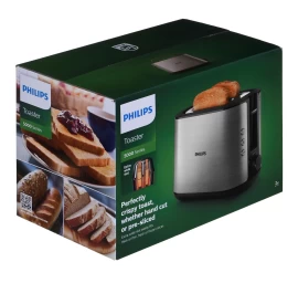 Philips Viva Collection HD2650/90 toaster 2 slice(s) 950 W Black, Stainless steel
