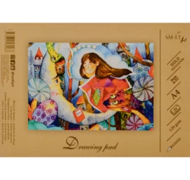 Piešimo sąsiuvinis SMLT, A4, 120 g, 20 lapų, klijuotas