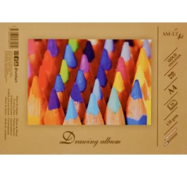 Piešimo sąsiuvinis SMLT, A4, 120 g, klijuotas, (30)  0708-209