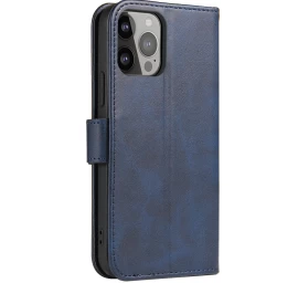 Piniginės Dėklas Su Atlenkiamu Stoveliu Iphone 15 Pro Max Magnet Case - Mėlynas