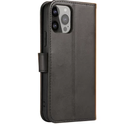 Piniginės Dėklas Su Atlenkiamu Stovu Iphone 15 Pro Max - Juodas