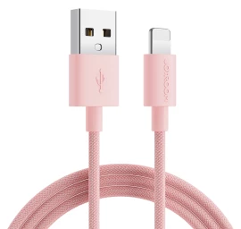 Pintas iphoneusb-a - lightning Laidas 2 M Pastelinės Rožinės Spalvos