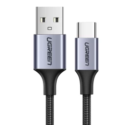 Pintas Kabelis Usb - Usb-c Quick Charge 3.0 3a 0,5 M Pilkos Spalvos