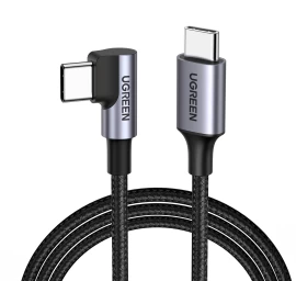 Pintas Usb-c Kampinis Kabelis 480mbps 0,5 M Juodas/pilkas