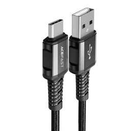Pintas Usb - Usb-c 3a 1,2 M Ilgio Juodas Kabelis