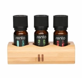 Pirties esencijų rinkinys bambuko laikiklyje Rento, 3x10 ml