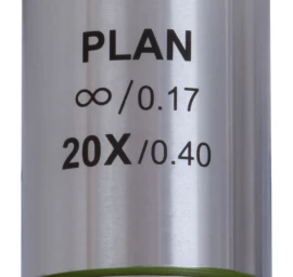 Planarinis-achromatinis Objektyvas Su Korekcija Iki Begalybės Levenhuk Med 20x