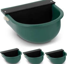 Plastikinė Galvijų Girdykla Su Vandens Jungtimi 2,8 L, žalia - 4 Vnt.