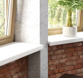 Plastikinė palangė VOX, 600x35cm balta