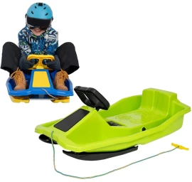 Plastikinės Rogutės Su Stabdžiu Ir Vairu Mikolaj 97x53x25cm žalia