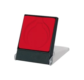 Plastikinis Medalių Dėklas 50 Mm 90x89x18 Mm Raudonos Spalvos - A009t Bk/r
