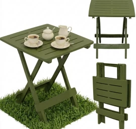 Plastikinis Sudedamasis Sodo Stalas 44x44x50cm žalia