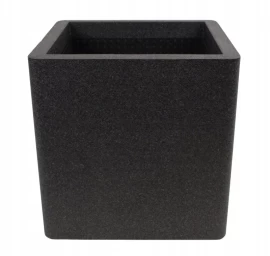 Plastikinis vazonas IQ Cube, 39x39x39cm juoda sp.