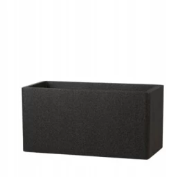 Plastikinis vazonas IQ Long Cube, 62x31cm juoda sp.
