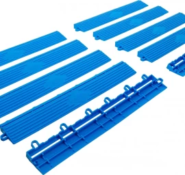 Plastikinių plytelių šoninių rėmų rinkinys | Paspaudimo sistema | 400 x 55 x 15 mm | 10 vnt. (74547)