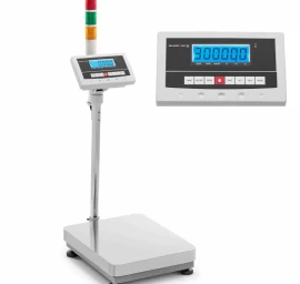 Platforminės Sandėliavimo Svarstyklės Su Lcd Signalizacijos Stulpeliu 300 Kg / 0,005 Kg