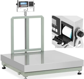 Platforminės Svarstyklės Su Lcd Etikečių Spausdintuvu 100 X 100 Cm 300 Kg / 20 G