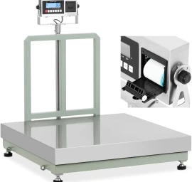 Platforminės Svarstyklės Su Lcd Etikečių Spausdintuvu 100 X 100 Cm 500 Kg / 50 G
