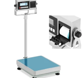 Platforminės Svarstyklės Su Lcd Etikečių Spausdintuvu 50 X 40 Cm 300 Kg / 10 G