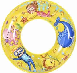 Plaukimo žiedas Povandeninis Pasaulis 60cm 37592 - Geltonas