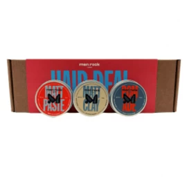Plaukų formavimo priemonių rinkinys Men Rock 3x30ml