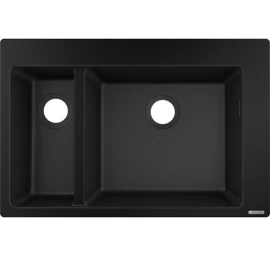 Plautuvė granitinė 180x450 HG S510-F635, grafitinė juoda spalva 43315170