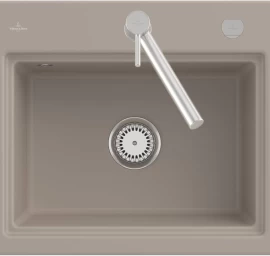 Plautuvė Villeroy &amp; Boch SUBWAY 60 S 60x51 cm, Almond CeramicPlus 330902AM