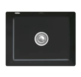 Plautuvė Villeroy &amp; Boch SUBWAY 60 SU 545x440 mm, mont. po stalviršiu, keramikinė, Pure Black, 331001R7