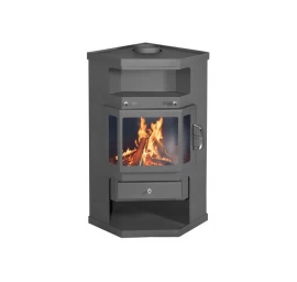 Plieninė kampinė krosnelė Victoria Panorama, 9-14 kW