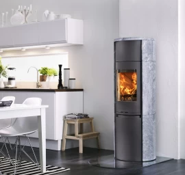 Plieninė krosnelė Contura C590T Style, juoda sp.,su muilo akmeniu (803454,698965,998277)
