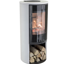 Plieninė krosnelė Nibe Contura C510:1 G Style, balta, 3 - 7 kW