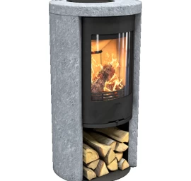 Plieninė krosnelė Nibe Contura C520T, pilka, 3 - 7 kW