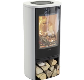 Plieninė krosnelė Nibe Contura C810G:1 Style, balta, 3 - 7 kW