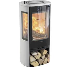 Plieninė krosnelė Nibe Contura C856G:2 Style, balta, 3 - 7 kW