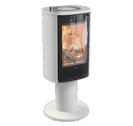 Plieninė krosnelė Nibe Contura C870G:2 Style, balta, 3 - 7 kW