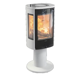 Plieninė krosnelė Nibe Contura C886G:2 Style, balta, 3 - 7 kW