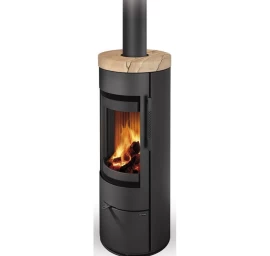 Plieninė krosnelė Romotop Alea 04, smėlio akmens apdaila