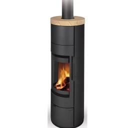 Plieninė krosnelė Romotop Alea 04A, smėlio akmens apdaila