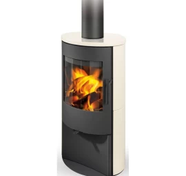 Plieninė krosnelė Romotop Alpera 01, dramblio kaulo spalvos, 8kW