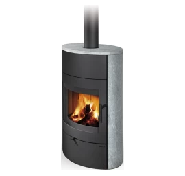 Plieninė krosnelė Romotop Burgos 02, muilo akmens apdaila, 10 kW